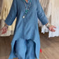 Damen Einfarbiges Leinen-Casual-Anzug