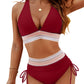 💃Urlaubsangebot 49 % RABATT💃Bikini-Sets mit hoher Taille und Bauchkontrolle in Farbblock-Optik