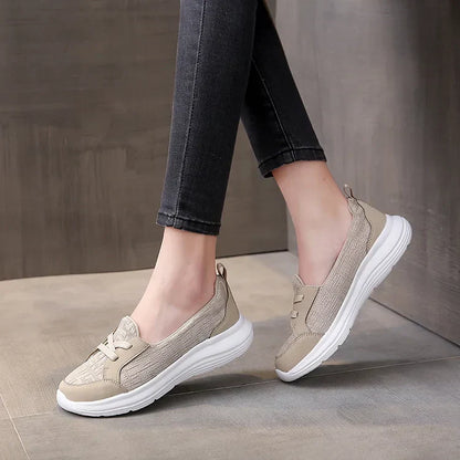 🔥 Orthopädische Frauen atmungsaktiv Slip On Bogen Unterstützung rutschfeste Schuhe