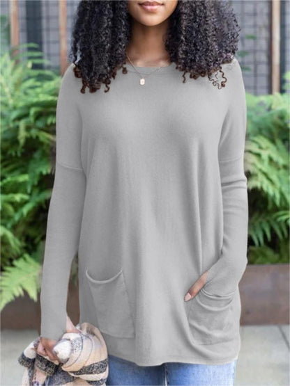 🎁Heißer Verkauf 49% RABATT⏳Langarm-Daumenloch-Pullover-Taschentunika