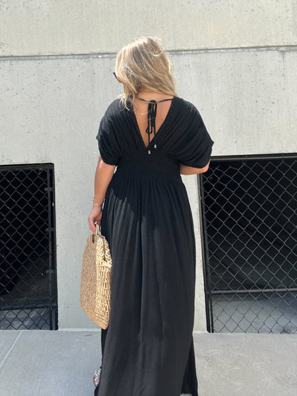 HEISSER VERKAUF 💗 SCHLITZ V-AUSSCHNITT MÜHELOS MAXI LANGES KLEID