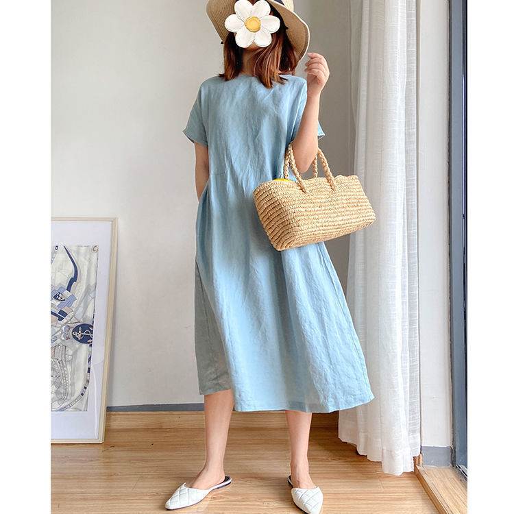 🔥Heißer Verkauf🔥✨Kleid aus Leinen und Baumwolle im japanischen Stil✨