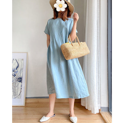 🔥Heißer Verkauf🔥✨Kleid aus Leinen und Baumwolle im japanischen Stil✨