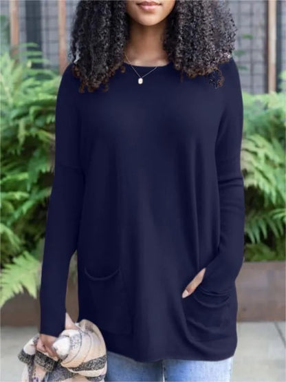 🎁Heißer Verkauf 49% RABATT⏳Langarm-Daumenloch-Pullover-Taschentunika