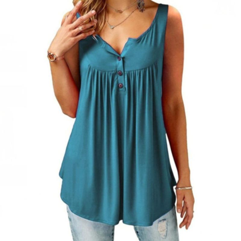 Comfortabele mouwloze tanktop met losse knopen voor dames
