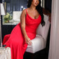 Lulah Drapiertes Maxikleid mit integriertem BH