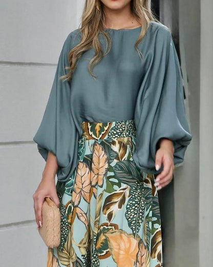Zweiteiliges Set mit lässigem Print