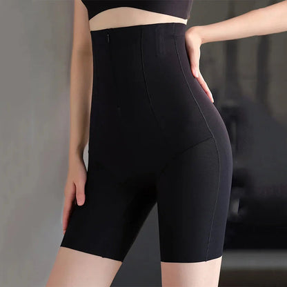 Nahtlose Body Shaper Shorts mit Reißverschluss