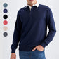 Lässiges Herbst-Sweatshirt für Herren mit langen Ärmeln und Revers -  Weihnachtsgeschenk