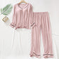 [Geschenk für Frauen] Gepolsterte 2-teilige langärmlige, gemütliche Loungewear aus Modal mit Hose für Frauen
