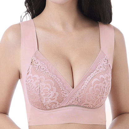 🔥Heißer Verkauf 49 % RABATT🔥Plus-Size-Komfort-BH aus Spitze mit kabelloser Stützfunktion
