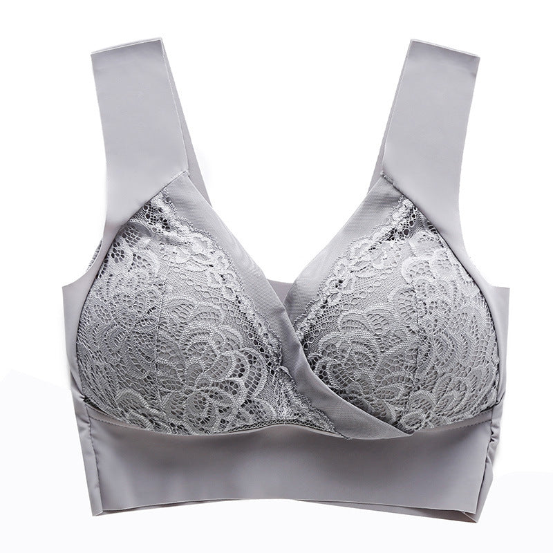🔥Heißer Verkauf 49 % RABATT🔥Plus-Size-Komfort-BH aus Spitze mit kabelloser Stützfunktion