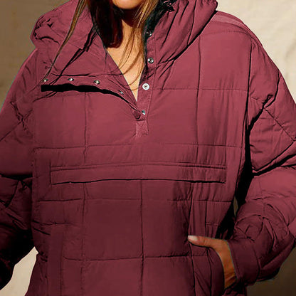 🌟Warmer lockerer Kapuzenmantel für Frauen im Winter