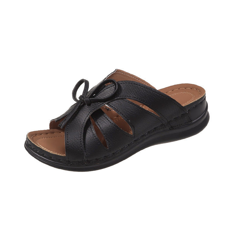 Bequeme Schleifen-Sandalen für Damen