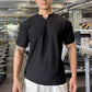 Muskelsportliche Trainings-T-Shirts mit V-Ausschnitt und kurzen Ärmeln für Männer