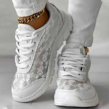 ❤【35-44】ATMUNGSAKTIVE SNEAKERS MIT RUNDER SPITZE UND SCHNÜRSENKERN