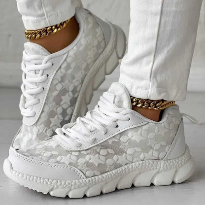❤【35-44】ATMUNGSAKTIVE SNEAKERS MIT RUNDER SPITZE UND SCHNÜRSENKERN