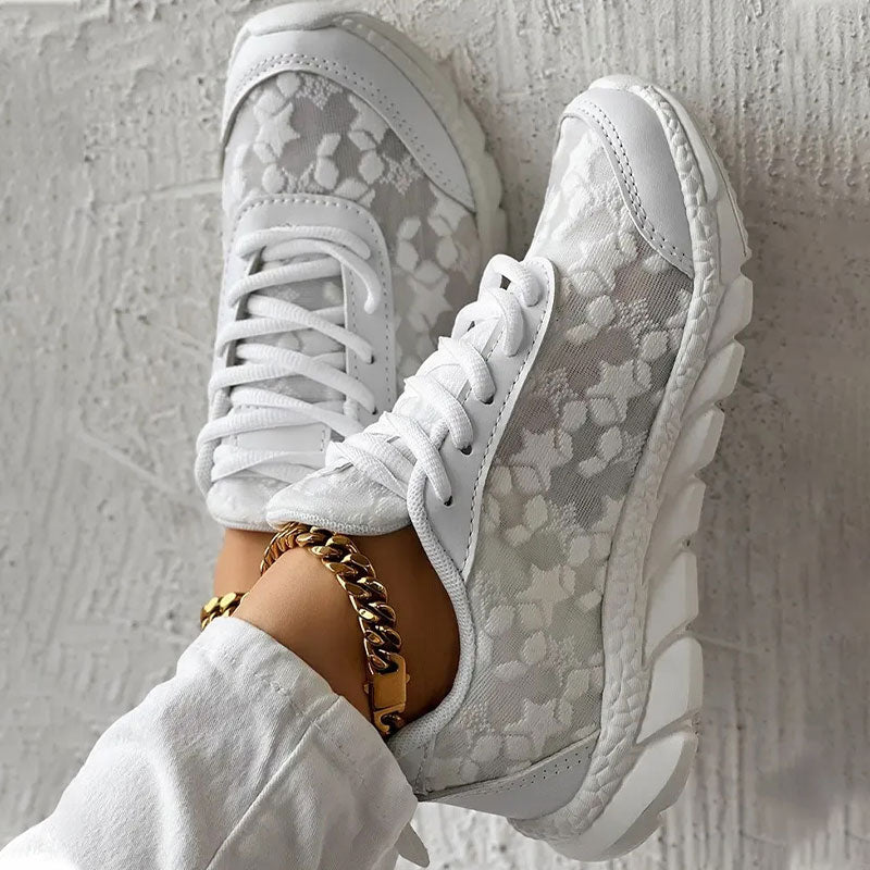 ❤【35-44】ATMUNGSAKTIVE SNEAKERS MIT RUNDER SPITZE UND SCHNÜRSENKERN