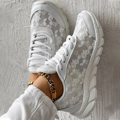 ❤【35-44】ATMUNGSAKTIVE SNEAKERS MIT RUNDER SPITZE UND SCHNÜRSENKERN