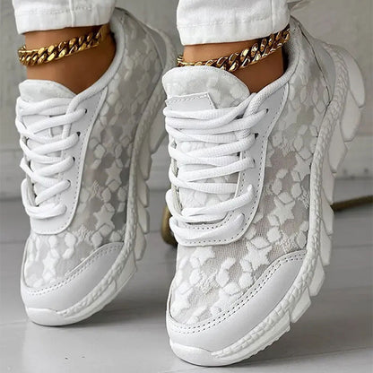❤【35-44】ATMUNGSAKTIVE SNEAKERS MIT RUNDER SPITZE UND SCHNÜRSENKERN