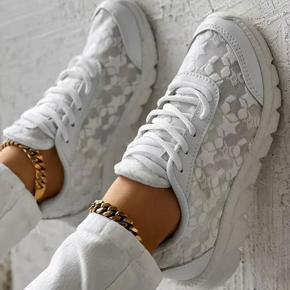 ❤【35-44】ATMUNGSAKTIVE SNEAKERS MIT RUNDER SPITZE UND SCHNÜRSENKERN