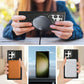 Magnetisch aufladbare Handyhülle aus Leder für Samsung