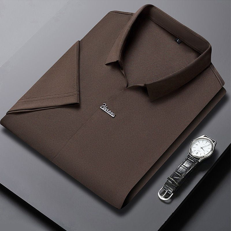 👕💯Men's Casual Revers Atmungsaktiv Knitterfrei T-shirt