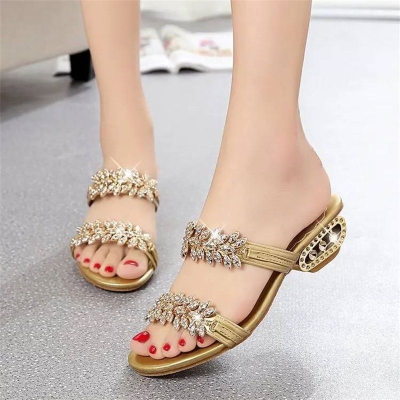 Hochwertige, modische Strass-Sandalen für Damen