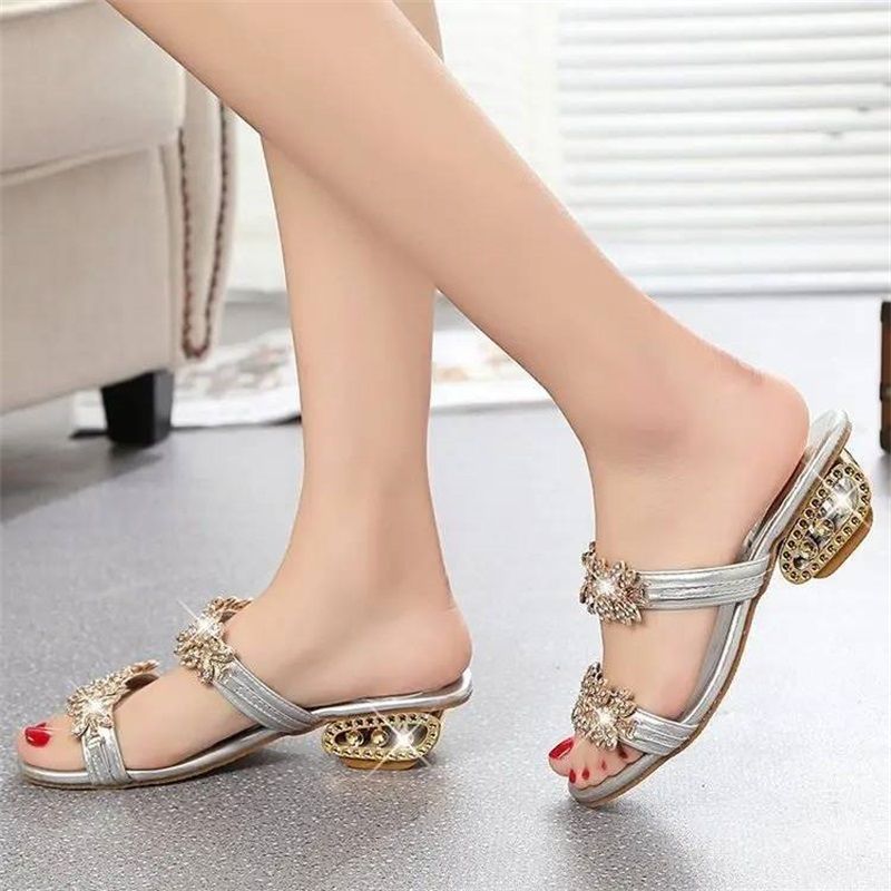 Hochwertige, modische Strass-Sandalen für Damen