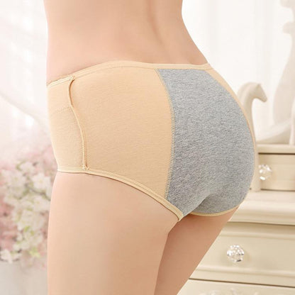 🩲49% Rabatt 💯Superweiches, auslaufsicheres Periodenunterschwäsche mit mittlerer Taille aus Baumwolle für Damen