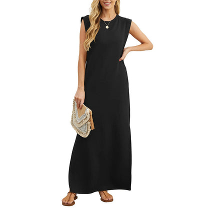 🔥Knitterfreies Freizeitkleid für Damen mit geteiltem Saum
