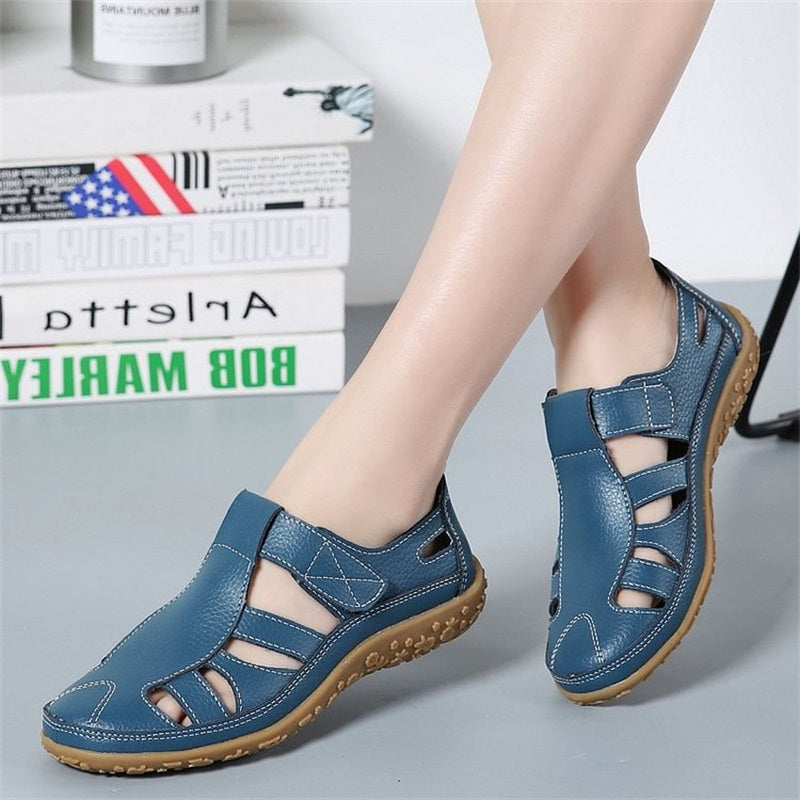 Retro-Sandalen mit rutschfester, weicher Sohle für Damen