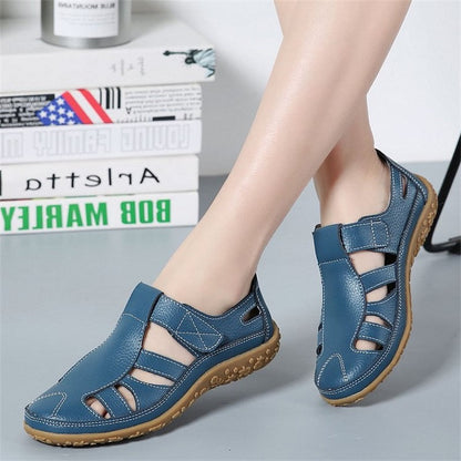 Retro-Sandalen mit rutschfester, weicher Sohle für Damen