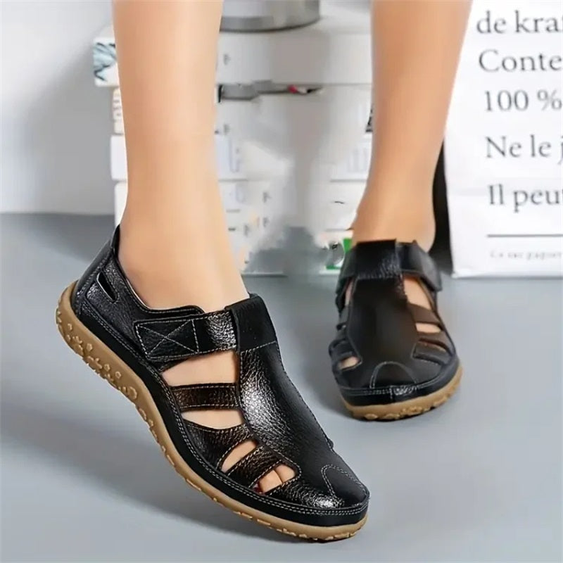 Retro-Sandalen mit rutschfester, weicher Sohle für Damen
