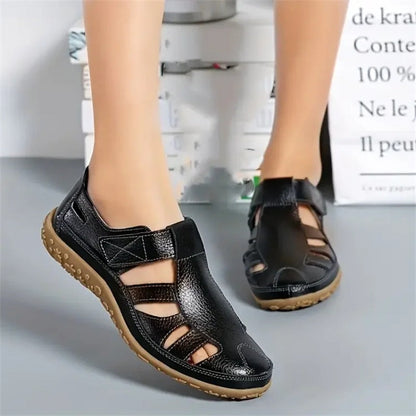 Retro-Sandalen mit rutschfester, weicher Sohle für Damen
