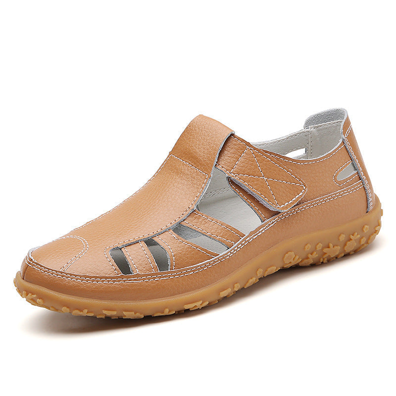Retro-Sandalen mit rutschfester, weicher Sohle für Damen