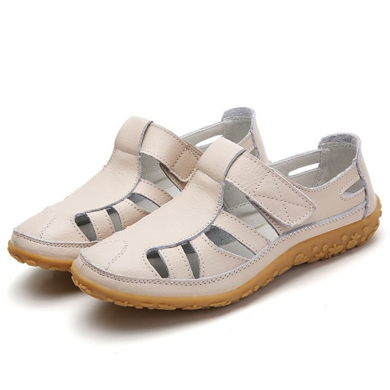 Retro-Sandalen mit rutschfester, weicher Sohle für Damen