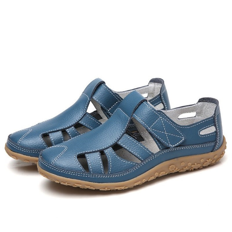Retro-Sandalen mit rutschfester, weicher Sohle für Damen