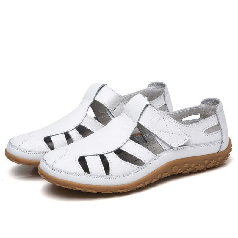 Retro-Sandalen mit rutschfester, weicher Sohle für Damen