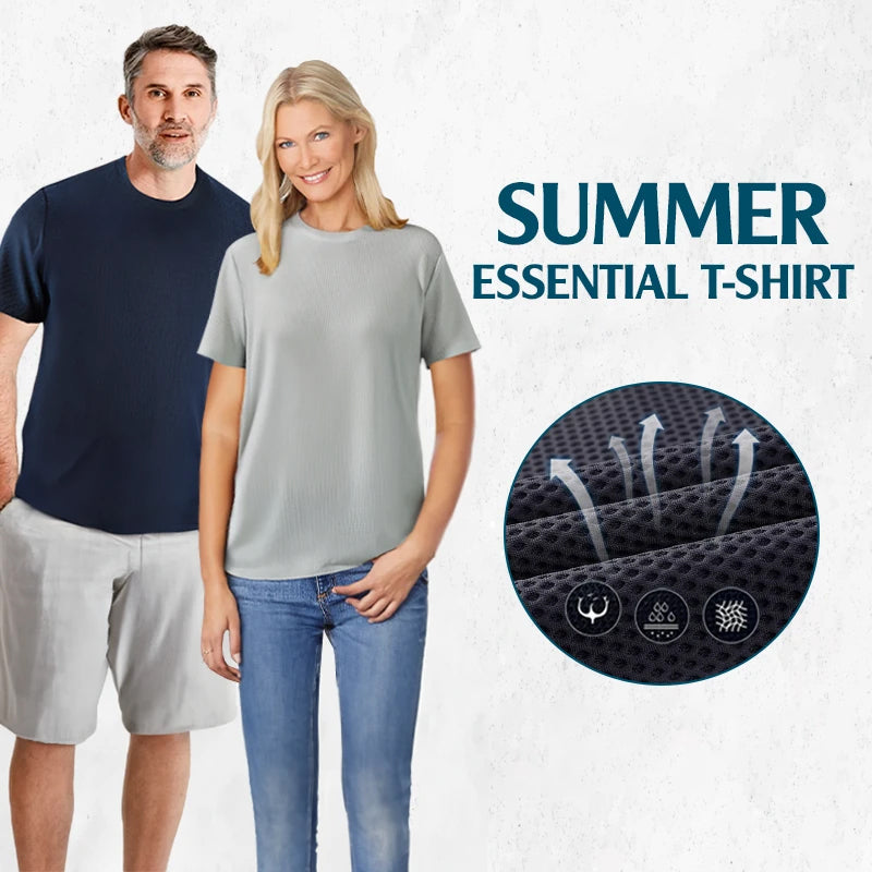 Atmungsaktives T-Shirt aus Ice Silk Waffle Weave