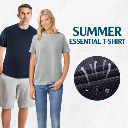 Atmungsaktives T-Shirt aus Ice Silk Waffle Weave