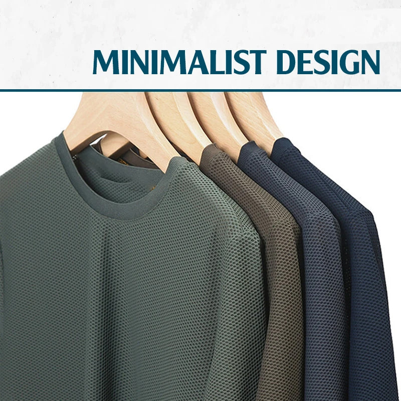 Atmungsaktives T-Shirt aus Ice Silk Waffle Weave