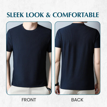 Atmungsaktives T-Shirt aus Ice Silk Waffle Weave