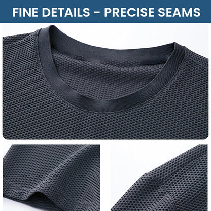 Atmungsaktives T-Shirt aus Ice Silk Waffle Weave