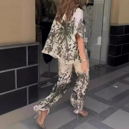 💥62% Rabatt für begrenzte Zeit💃Lässiges 2-teiliges Set mit botanischem Print für Damen