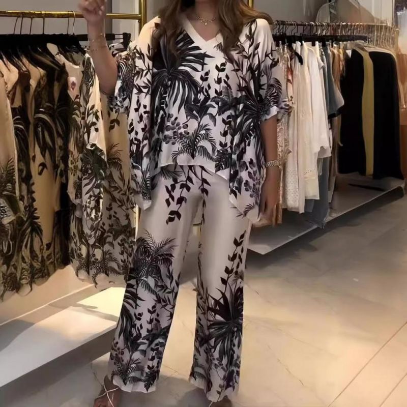 💥62% Rabatt für begrenzte Zeit💃Lässiges 2-teiliges Set mit botanischem Print für Damen