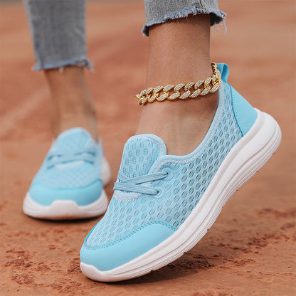 Atmungsaktive Schlupfschuhe mit flacher Sohle für Damen