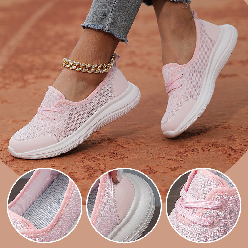 Atmungsaktive Schlupfschuhe mit flacher Sohle für Damen
