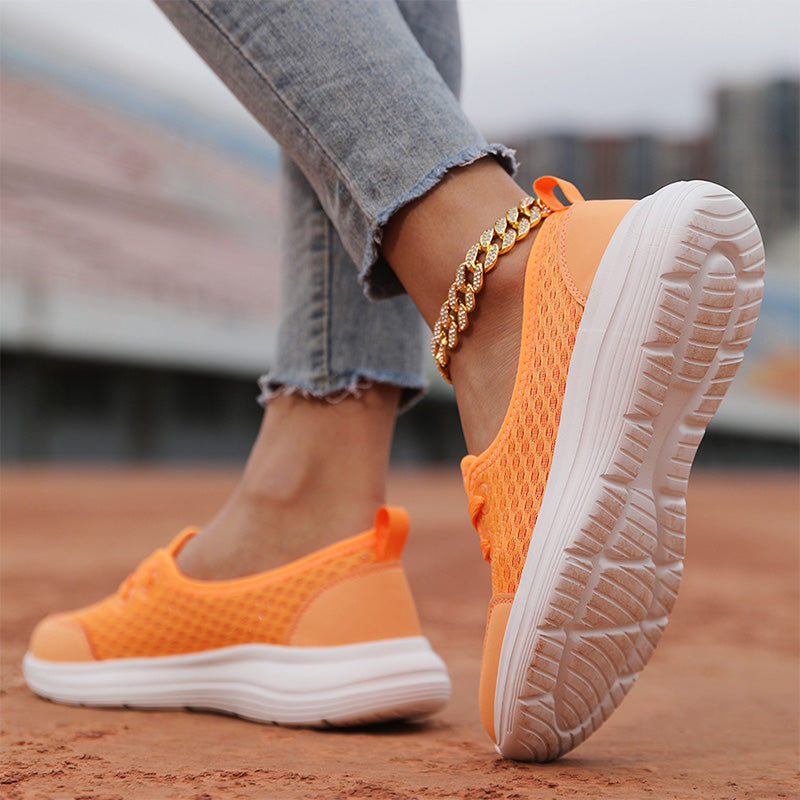 Atmungsaktive Schlupfschuhe mit flacher Sohle für Damen