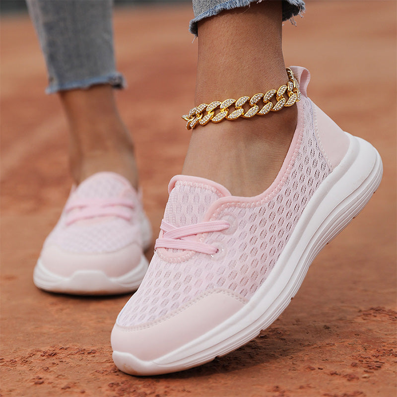 Atmungsaktive Schlupfschuhe mit flacher Sohle für Damen